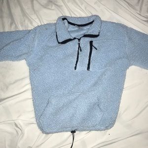 Light blue fluffy sweater